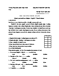 Đề thi học kì 2 môn Tiếng Anh 7 - Trường THCS Trương Tùng Quân