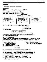 Giáo án dạy ôn buổi chiều Tiếng Anh 7 - Năm học 2010-2011