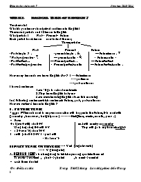 Giáo án dạy thêm môn Tiếng Anh 7 - Năm học 2010-2011 - Đỗ Xuân Hà