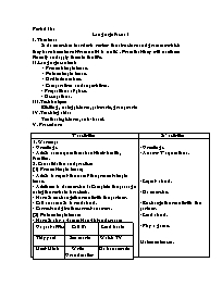 Giáo án môn Tiếng Anh 7 - Period 18: Language focus 1