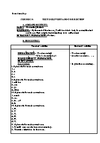 Giáo án môn Tiếng Anh 7 - Period 24: Test Delivery and correction