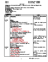 Giáo án môn Tiếng Anh Khối 7 - Năm học 2011-2012