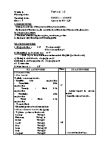 Giáo án môn Tiếng Anh Khối 7 - Period 10, Unit 2: (cont) - Lesson 4: B1-3,9