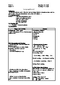 Giáo án môn Tiếng Anh Khối 7 - Period 37: Language Focus 2