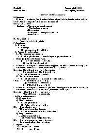 Giáo án môn Tiếng Anh Khối 7 - Period 50 + 51: Review the first semester