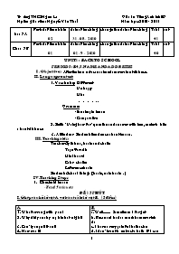 Giáo án môn Tiếng Anh Khối 7 - Unit 1: Back to school - Period 5: B4, 5. Name and addresses - Trường THCS Ngam La