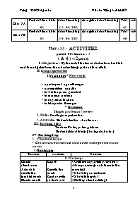 Giáo án môn Tiếng Anh Khối 7 - Unit 13: Activities - Period 80, Lesson 3: A4-Sports - Trường THCS Ngam La