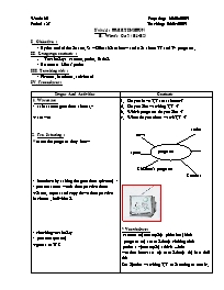 Giáo án môn Tiếng Anh Khối 7 - Unit 14: Freetime fun - Period 87: B. What’s on ? (B1, B2)