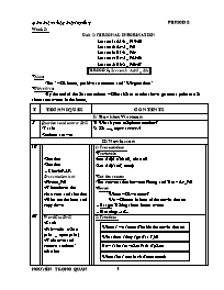 Giáo án môn Tiếng Anh Khối 7 - Unit 2: Person