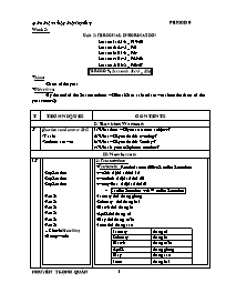 Giáo án môn Tiếng Anh Khối 7 - Unit 2: Personal information - Period 9, Lesson 3: B1-3 - Nguyễn Trọng Quân