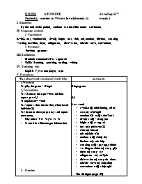 Giáo án môn Tiếng Anh Khối 7 - Unit 3: At home (Bản 2 cột)