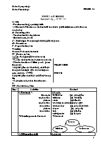 Giáo án môn Tiếng Anh Khối 7 - Unit 3: At home - Lesson 1: A1, 3