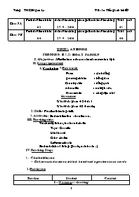 Giáo án môn Tiếng Anh Khối 7 - Unit 3: At home - Period15: B-1, 2: Hoa's family - Trường THCS Ngam La