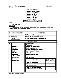 Giáo án môn Tiếng Anh Khối 7 - Unit 4: At school - Period 22, Lesson 3: A6 - Nguyễn Trọng Quân