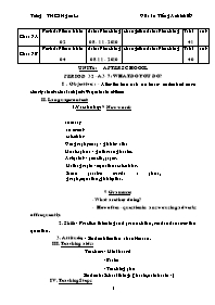 Giáo án môn Tiếng Anh Khối 7 - Unit 6: After schoool - Period 32: A3-7: What do you do? - Trường THCS Ngam La