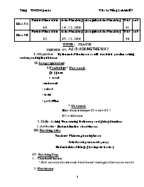 Giáo án môn Tiếng Anh Khối 7 - Unit 8: Places - Period 47: A4-5: Asking the way - Trường THCS Ngam La