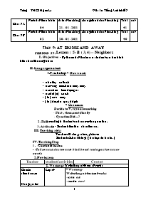 Giáo án môn Tiếng Anh Khối 7 - Unit 9: At home and away - Period 59, Lesson 5: B3, 4-Neighbors - Trường THCS Ngam La