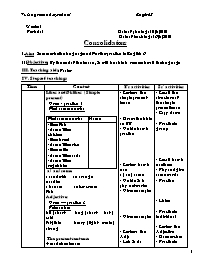 Giáo án môn Tiếng Anh Khối 7 - Vu Lang secondary school