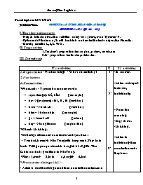 Giáo án môn Tiếng Anh Lớp 7 - Học kì II - Năm 2010