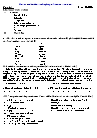 Giáo án môn Tiếng Anh Lớp 7 - Period 1: Review and test for the begining of the new school year