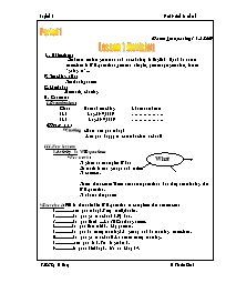 Giáo án môn Tiếng Anh Lớp 7 - Period 1, Unit 1: Back to school - Lesson 1: Revision - Vu Thi Kim Oan