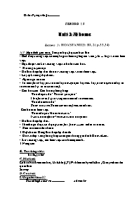 Giáo án môn Tiếng Anh Lớp 7 - Period 15, Unit 3: At home - Lesson 3: Hoa's family: B1, 2 (P.33, 34)