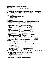 Giáo án môn Tiếng Anh Lớp 7 - Period 19: English written test