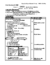 Giáo án môn Tiếng Anh Lớp 7 - Period 2, Unit 1: Back to school - Lesson 1: A1,3-5 (P10-13) - Nguyễn Ngọc Khánh