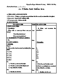 Giáo án môn Tiếng Anh Lớp 7 - Period 24: Chữa bài kiểm tra - Nguyễn Ngọc Khánh