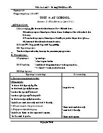 Giáo án môn Tiếng Anh Lớp 7 - Period 24, Unit 4: At school - Lesson 5 : The library (part 2-3) - Nguyễn Thừa