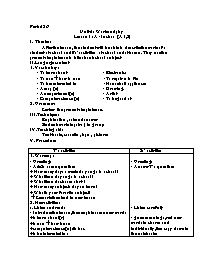 Giáo án môn Tiếng Anh Lớp 7 - Period 26, Unit 5: Work and play - Lesson 1: A-In class (A1, 2)