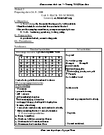 Giáo án môn Tiếng Anh Lớp 7 - Period 3, Unit 1: Back to school - Lesson 2: A. Friends (A2) - Nguyễn Thừa