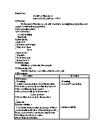 Giáo án môn Tiếng Anh Lớp 7 - Period 35, Unit 6: After school - Lesson 4: B-Let’s go (B1)