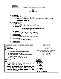 Giáo án môn Tiếng Anh Lớp 7 - Period 44, Unit 7: The world of work (B2)