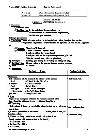 Giáo án môn Tiếng Anh Lớp 7 - Period 45-53 - Y Khương Niê Kdăm