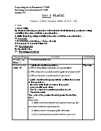 Giáo án môn Tiếng Anh Lớp 7 - Period 49, Unit 8: Places - Lesson 5: B. At the post office (3, 4, 5+R)