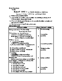 Giáo án môn Tiếng Anh Lớp 7 - Period 5, Unit 1: Back to school - Lesson 5: Write - Nguyễn Ngọc Khánh