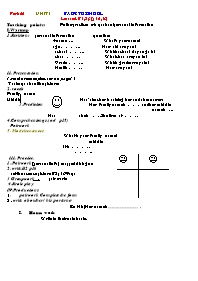 Giáo án môn Tiếng Anh Lớp 7 - Period 5, Unit 1: Back to sshool - Lesson 4: B1, 2 ,3