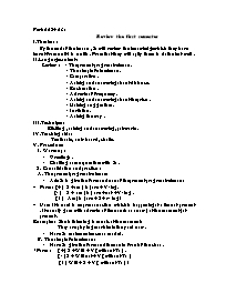 Giáo án môn Tiếng Anh Lớp 7 - Period 52+53: Review the first semester