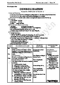 Giáo án môn Tiếng Anh Lớp 7 - Period 54: From unit 6 to unit 8 - Trần Đức Huyền