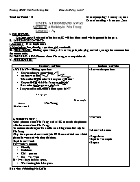 Giáo án môn Tiếng Anh Lớp 7 - Period 55-60 - Y Khương Niê Kdăm