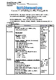 Giáo án môn Tiếng Anh Lớp 7 - Period 55 to period 63