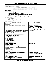 Giáo án môn Tiếng Anh Lớp 7 - Period 55, Unit 9: At home and away - Lesson 1: A holiday in Nha Trang (A1) - Nguyễn Thừa