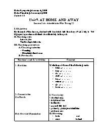Giáo án môn Tiếng Anh Lớp 7 - Period 55, Unit 9: At home and away - Lesson 2: A. A holiday in Nha Trang (2)