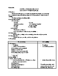 Giáo án môn Tiếng Anh Lớp 7 - Period 60, Unit 9: At home and away - Lesson 6: B- Neighbors (B3, 4)