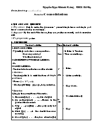 Giáo án môn Tiếng Anh Lớp 7 - Period 66: Consolidation - Nguyễn Ngọc Khánh