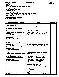 Giáo án môn Tiếng Anh Lớp 7 - Period 77: Chữa bài kiểm tra