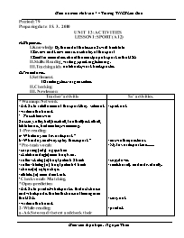 Giáo án môn Tiếng Anh Lớp 7 - Period 79, Unit 13: Activities - Lesson 1: Sport (A1, 2) - Nguyễn Thừa
