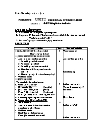 Giáo án môn Tiếng Anh Lớp 7 - Period 8, Unit 2: Personal information - Lesson 2: A4-5: Telephone numbers - Nguyễn Ngọc Khánh