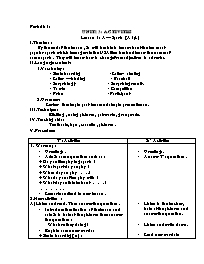 Giáo án môn Tiếng Anh Lớp 7 - Period 81, Unit 13: Activities - Lesson 1: A-Sports (A1, 4)
